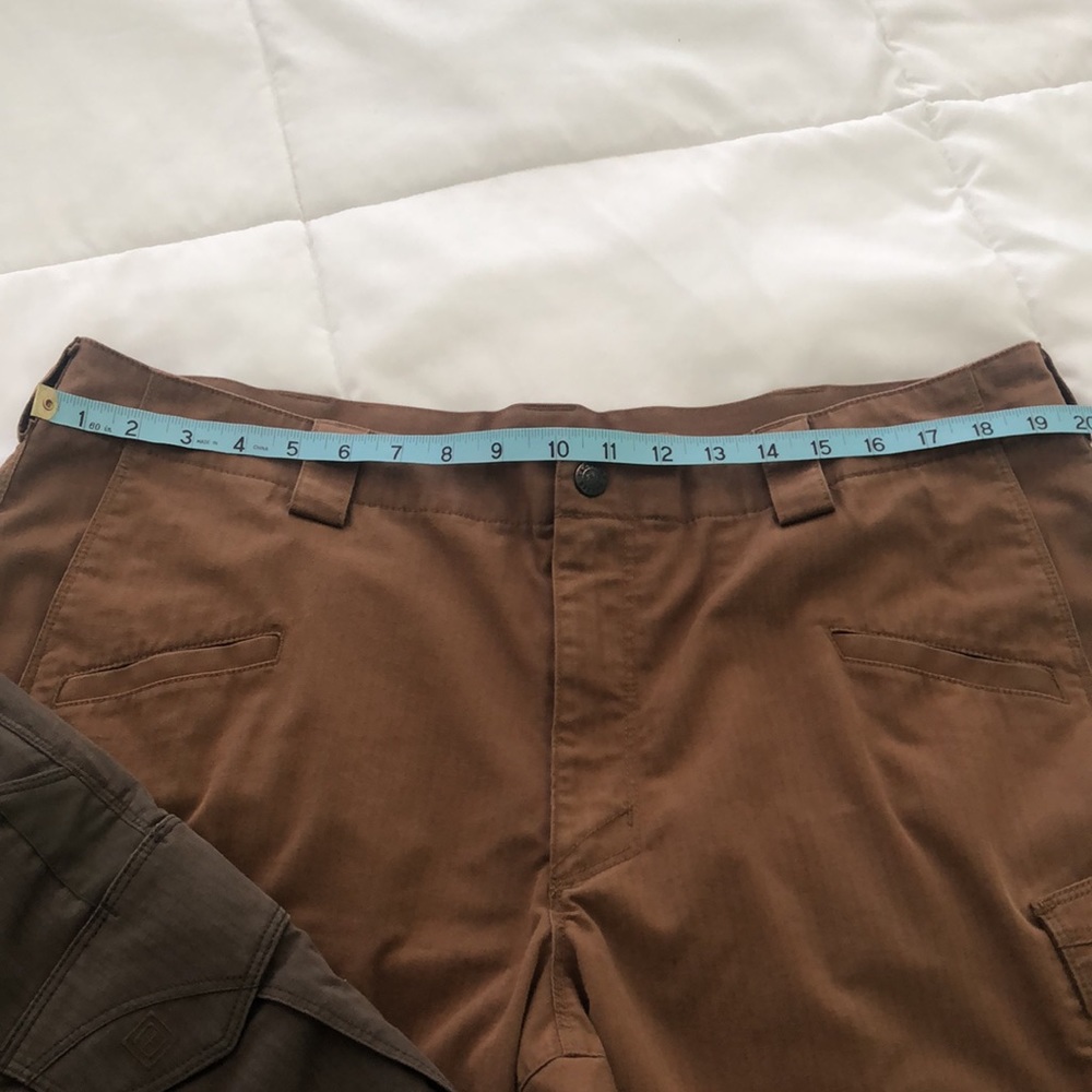 5.11 Tactical Men’s Cargo Shorts - Olive Green and Brown - Picture 5 of 13